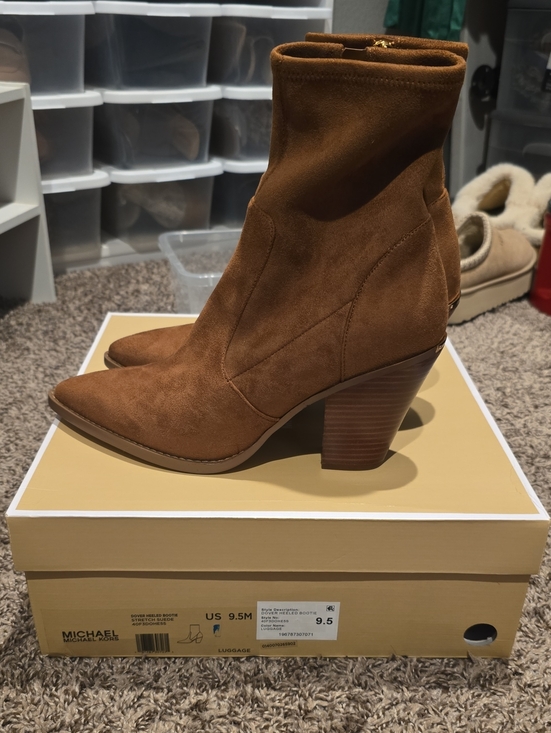MICHAEL Michael Kors Shoes - MICHAEL Michael Kors Luggage Brown Suede Ankle Boots